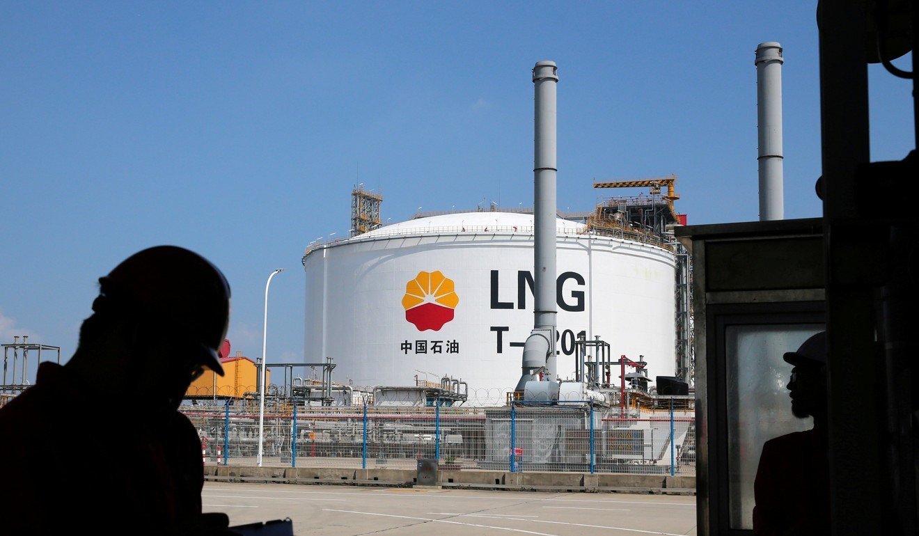 江苏省南通市如东港中石油接收站的液化天然气储罐。今年前八个月，中国进口同比增长了17.6％。图片：路透社
