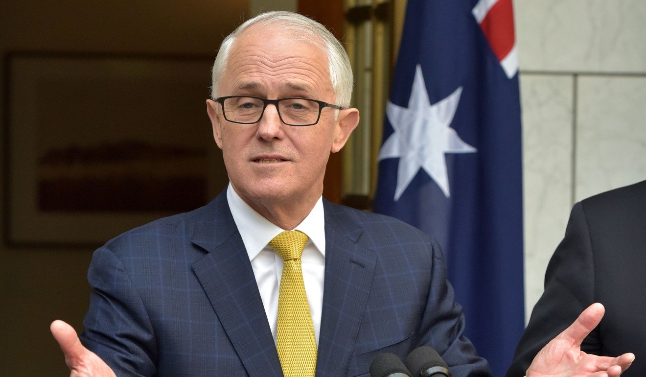 去年，前总理马尔科姆·特恩布尔（Malcolm Turnbull）政府禁止华为为澳大利亚蓬勃发展的5G网络提供设备。图片：法新社