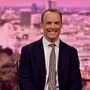 英国外交大臣多米尼克·拉布（Dominic Raab）在英国广播公司电视台在伦敦的安德鲁·马尔秀（Andrew Marr Show）上露面时微笑（照片：路透社）