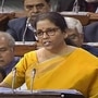 財政部長尼爾馬拉·西塔拉曼（Nirmana Sitharaman）周六在Lok Sabha提交了2020-21年聯邦預算，（圖片：PTI）