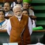 总理纳伦德拉·莫迪（Narendra Modi）在新德里正在进行的议会预算会议期间在乐家会上发表讲话。 （PTI）